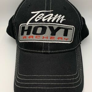 Hoyt Archery Baseball Hat Baseball Cap Black Strap Back w Patch Outdoor Hunting